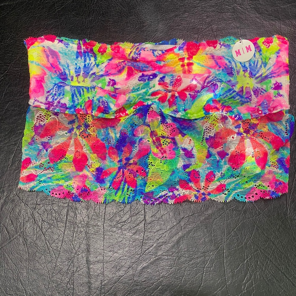 NWT - PINK Victoria Secret Lace Bandeau (M)